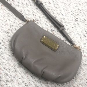 Marc by Marc Jacobs taupe leather cross body bag